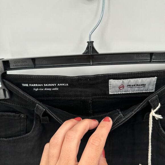 AG Jeans Adriano Goldschmeid NWT The Farrah Skinny Ankle in Black Cafe // 31 - Picture 9 of 14